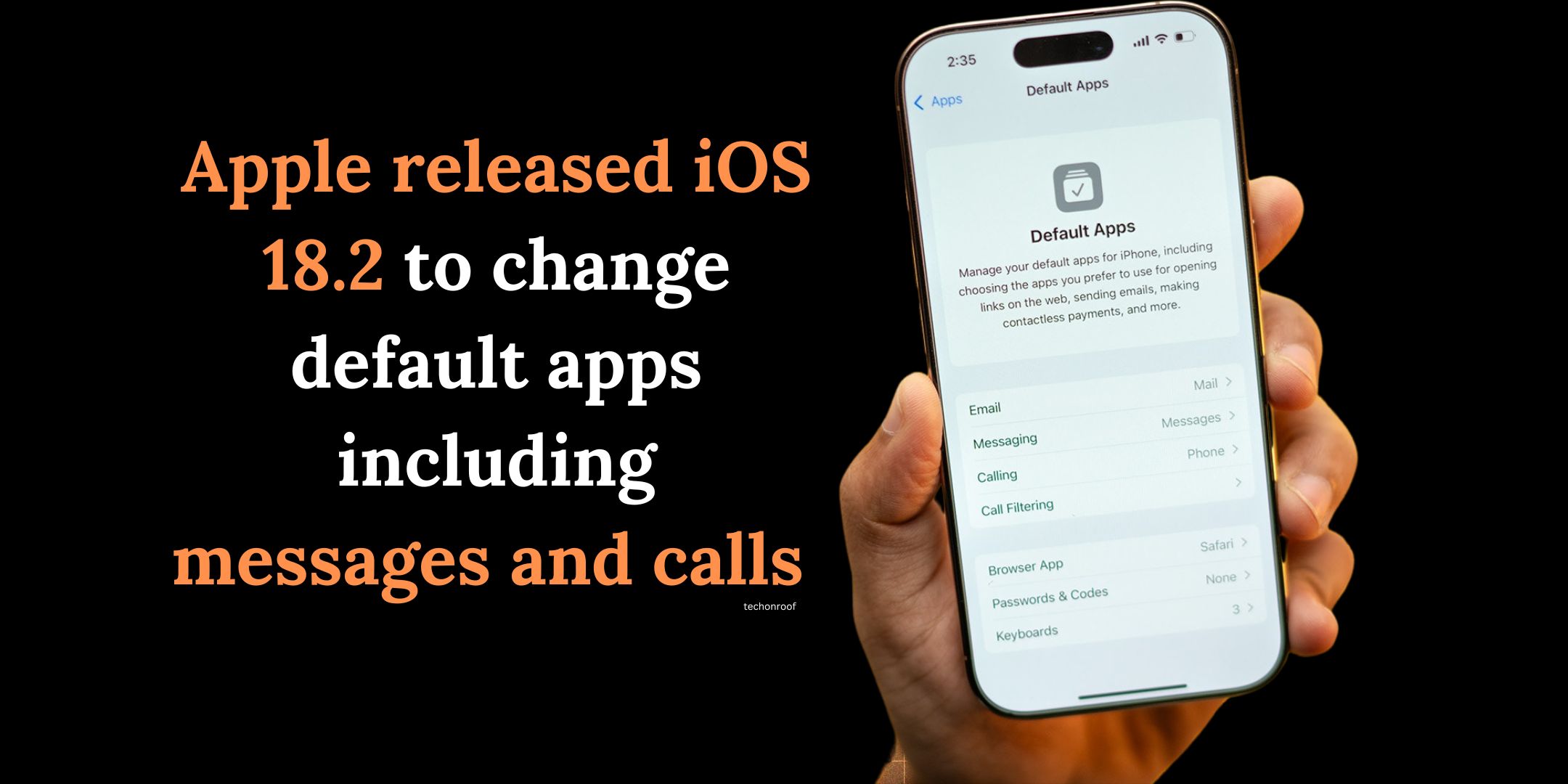 Apple released iOS 18.2 to change default apps including messages and calls 