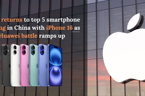 Apple returns to top 5 smartphone ranking in China with iPhone 16 as Huawei battle ramps up